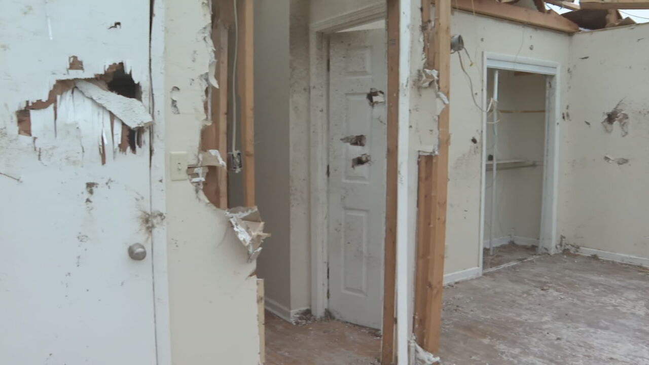 Gail and Paul Cline's London, Kentucky, home after 5-16-25 tornado